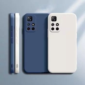 Чехол для телефона Xiaomi Redmi 10 4G Redmi 10 Prime indea Camera Protection Square Matte Silicone Redmi 10 Casess Fundas Redmi 10 4G чёрный