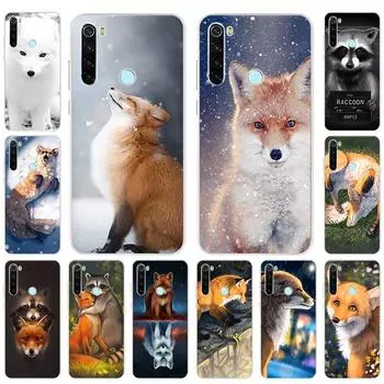 Чехол для телефона Xiaomi Redmi 9 8 8A 7 9A 9C 7a 9T Note10 5G Note 9 8T 7 Pro 9s с изображением животного енота, лисы, силиконовой мягкой задней крышки из ТПУ Redmi 9