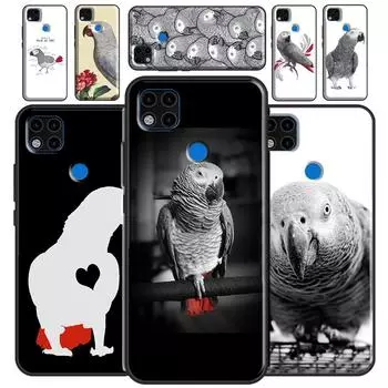 Чехол для телефона Xiaomi Redmi Note 11 Pro с африканским серым попугаем для Redmi 9T 9A 9C 9S 10S Note 9 10 Pro, задняя крышка Redmi 7