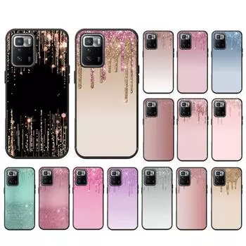 Чехол для телефона Xiaomi Redmi Note 11 10 Pro Note 8 Pro 9Pro Note9 9S 10S 9T Redmi 10 9C 9A Капающий блестящий розовый фиолетовый чехол Redmi Note9Pro