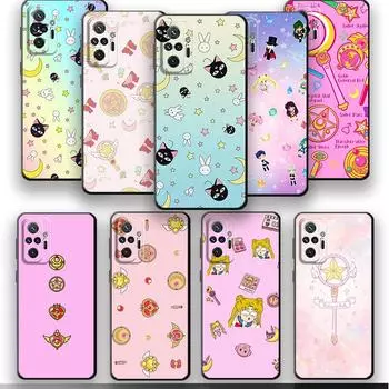 Чехол для телефона Xiaomi Redmi Note 11T 11S 10 Lite 10S 8 9S 7 11 Pro 8T 9, противоударный мягкий чехол из ТПУ, милая волшебная палочка с Луной Redmi Note 7