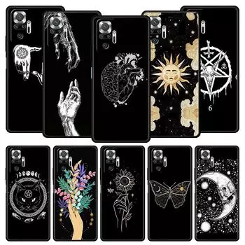 Чехол для телефона Xiaomi Redmi Note 12 10 11 9 8 Pro Plus 9S 7 8T 9T 9A 8A 9C K40 игровой мягкий чехол бампер луна таро кошка эстетика Redmi Note 11Pro