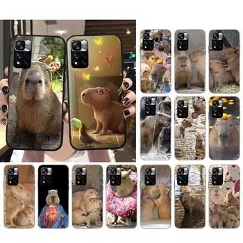 Чехол для телефона Xiaomi Redmi Note 13 12 Pro 11 10 Pro 12S 11S 10S Redmi 10 13C 9C 10C чехол с капибарой Redmi Note 12 Pro 4G