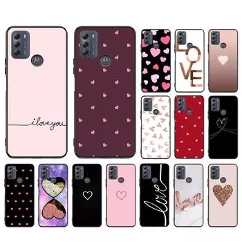 Чехол для телефона «Я люблю тебя с розовым сердечком» для Motorola Moto G22 G60 G52 G9 G7 Plus G8 Power G100 G Stylus G30 G10 GPure Moto G Stylus 5G