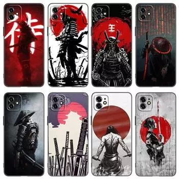 Чехол для телефона «Японский самурай» для Apple iPhone 13 12 Mini 11 Pro XS Max XR X 8 7 6S 6 Plus SE 2022 2020 5S 5, мягкий черный чехол iPhone 11 Pro Max