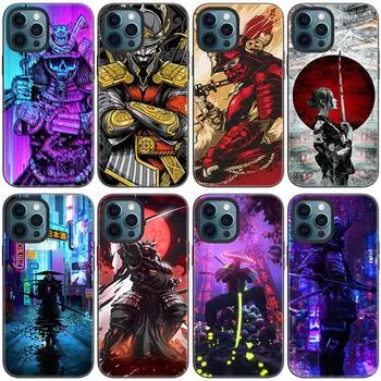 Чехол для телефона «Японский самурай» для Apple iPhone 14 13 12 Mini 11 Pro Max 7 8 XR X XS 7 8 Plus SE 2020 2022, черный мягкий чехол iPhone SE 2022