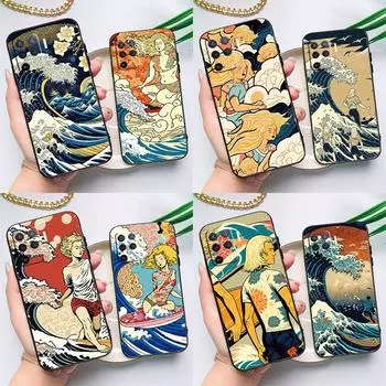 Чехол для телефона «Японский серфер» для OPPO A15 A16 A5S A5 A9 A31 A53 A53S A52 A72 A83 A91 A93 A54 A74 A94 OPPO A91