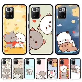 Чехол для телефона Yinuoda с персиковым котом и милым мультяшным рисунком для Redmi Note 10 9 8 6 Pro 8T 5A 4X X 5 Plus 7 7A 9A K20 Redmi Note11 5g