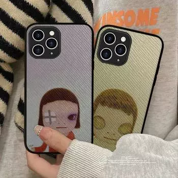 Чехол для телефона Yoshitomo Nara, жесткий кожаный чехол для iPhone 11 12 13 Mini Pro Max 8 7 Plus SE 2020 X XR XS Coque iphone 7 or 8