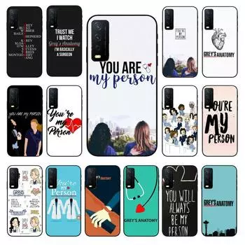 Чехол для телефона You re My Person с анатомией серого цвета для vivo Y31 Y30 Y33S Y11S Y12S Y17 Y20 Y21S Y1S Y53S Y15 Y19 Y91C V23 5G, чехлы VIVO Y1S