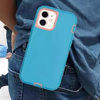 Чехол для телефона Yousheng с экраном и зажимом-кобурой, всесторонняя защита, устойчивый к царапинам чехол для телефона с зажимом для ремня, чехол для телефона для iPhone 11 синий