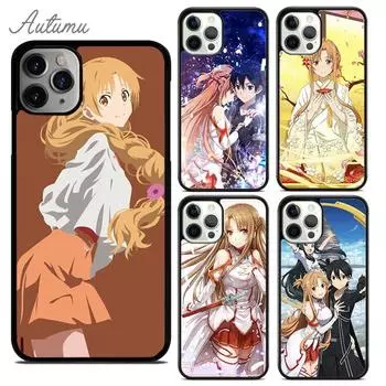 Чехол для телефона Yuuki Asuna для iPhone 11 12 13 14 Pro Max mini X XR XS SE 2020 5 6S 7 8 Plus Samsung Galaxy S21 S22 Cover shell iPhone 6plus