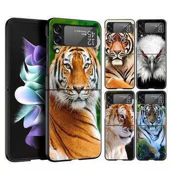 Чехол для телефона Z Flip 4 для Samsung Galaxy Z Flip 3 5G ZFlip3 Flip3 zflip Flip4 черный жесткий чехол для ПК тигр лев леопардовый чехол Galaxy Z Flip4