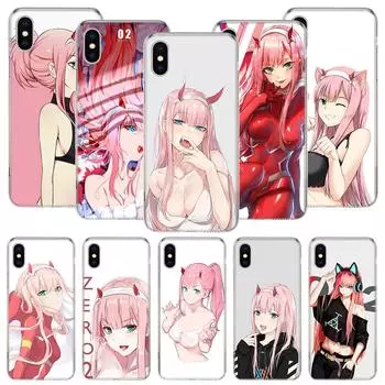 Чехол для телефона Zero Two Darling In The Franxx 002 для iPhone 11 12 13 14 Pro XS XR X Max 7 8 6 6S Plus Mini + 5 SE с рисунком на заказ iPhone 11