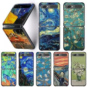 Чехол для телефона Zflip4 для Samsung Galaxy Z Flip3 5G, чехлы для Samsung Z Flip 3 zflip Coque Hard Shell Fundas Van Gogh Starry Sky Art Samsung Z Flip