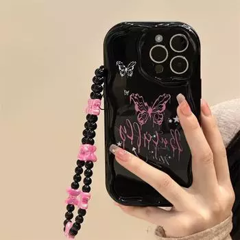 Чехол для телефона Zhitai Cream Pattern с цепочкой для iPhone 15/14/12Pro/16Pro Max 12 Pro Max