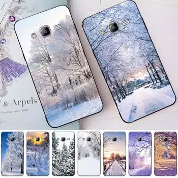 Чехол для телефона «Зимний свет снега» для Samsung Note 9 10 20 Plus Pro Ultra J6 J5 J7 J8, мягкий черный чехол для телефона Galaxy Note20