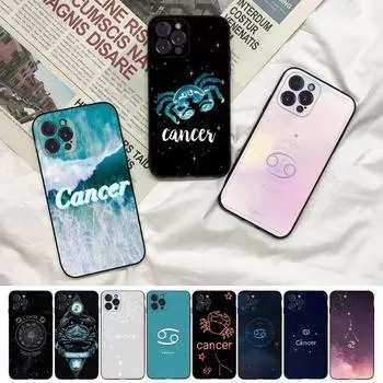 Чехол для телефона «Зодиак Рак» для Iphone 8 7 6 6s Plus X Se 2020 Xr Xs 14 11 12 13 Mini Pro Max мобильный чехол For iphone 14 pro