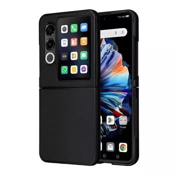 Чехол для телефона ZTE Nubia Flip PC+кожаный противоударный защитный чехол от падения for ZTE Nubia Flip 2 чёрный