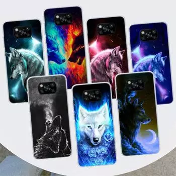 Чехол для телефона «Звездное животное волк ледяной» для Xiaomi Mi 11 Lite 11i 12X 12 9 8 12T 11T 10T 9T Pro 10 5X 6X Ultra 5G Чехол Coque Capa Xiaomi Mi 8 Lite