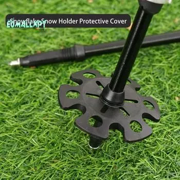 Чехол для трости, защита, высокая стабильность, защита от изгиба, утолщенный противоскользящий держатель для снега, снежинка, защитный чехол, товары для походов чёрный