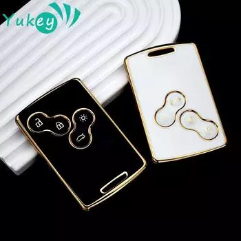 Чехол для удаленного ключа из ТПУ, брелок для Renault Laguna Megane Scenic Clio Captur Fluence Koleos Logan Duster Sandero, чехол-держатель чёрный