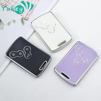 Чехол для удаленного ключа из ТПУ, брелок для Renault Laguna Megane Scenic Clio Captur Fluence Koleos Logan Duster Sandero, чехол-держатель чёрный