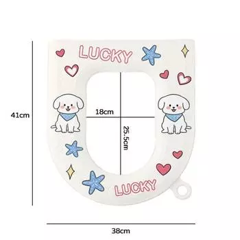 Чехол для унитаза с милым принтом и утолщенным сиденьем для унитаза из ЭВА, мягкий и прочный, с рисунком из мультфильма, для ванной комнаты, для туалета