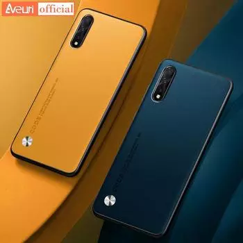 Чехол для Vivo 1907 iQOO Neo Coque Роскошный чехол из искусственной кожи для Vivo V17 Neo S1 Z5 Z1X Y7S Матовый силиконовый защитный чехол для телефона For Vivo V17 Neo оранжевый