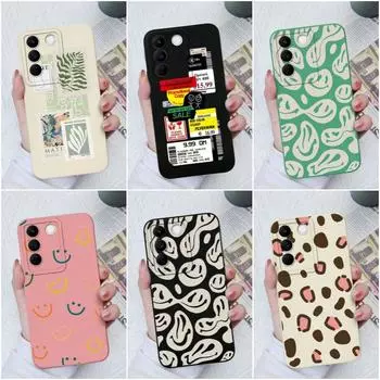 Чехол для Vivo S16 Pro S16e S7e S10 S12 S1 Pro V17 (Россия) U10 U20 S9 Модный чехол для телефона Защита камеры Мягкий жидкий силикон ТПУ для бампера Vivo Vivo iQOO U1