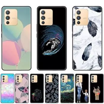 Чехол для Vivo V23 черный Spft Tpu роскошный модный чехол на заднюю панель VivoV23 5G ультратонкий полная защита бампер ударопрочный защита от падения V23-Style 1