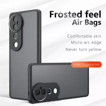 Чехол для VIVO V40 Pro V40Lite V40SE V30 V29 E Роскошный бронированный матовый прозрачный акриловый ПК +силиконовый чехол для VIVO V 40 Lite Противоударный бампер For VIVO V40 Pro чёрный