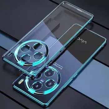 Чехол для VIVO X200 Pro Mini X200pro Гальванизированный прозрачный объектив камеры Защитный чехол для VIVO X200 Pro X 200 Противоударный силиконовый бампер VIVO X200 Pro чёрный