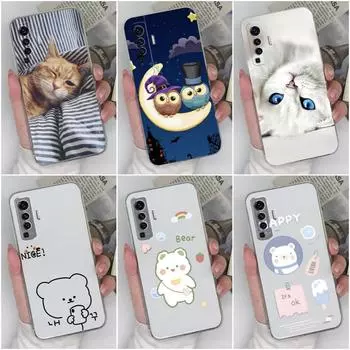 Чехол для Vivo X20 X21 X23 X27 X30 X5 X50 Lite X50 X60 X70 Pro + защитный прозрачный мягкий силиконовый чехол из ТПУ с милым мультяшным рисунком для бампера Vivo Vivo X80 5G