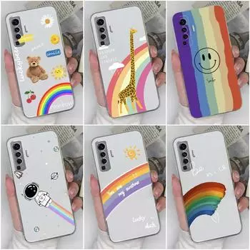 Чехол для Vivo X50 Lite X50 X60 X70 Pro+ X20 X21 X23 X27 X30 X5 Pro, задняя крышка, модный защитный прозрачный мягкий силиконовый Радужный чехол для Vivo, бампер Vivo X80 5G