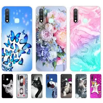 Чехол для Vivo Y19 6,53 дюйма, мягкий силиконовый чехол из ТПУ для Vivo Y19 Y 19 VivoY19, чехол для задней панели телефона, защитный бампер, сумка, чехол For Vivo Y19