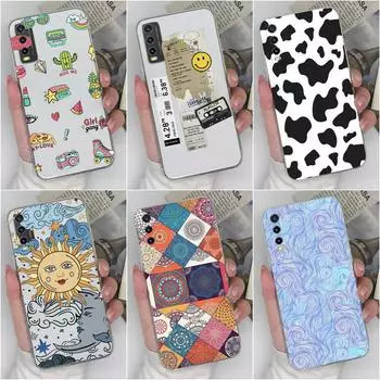 Чехол для Vivo Y20 Y21 Y30 Y33 Y35 Y36 Y02 Y12 Y10 Y11 Модный противоударный прозрачный мягкий силиконовый чехол из ТПУ для защиты камеры для бампера Vivo Vivo Y02 4G