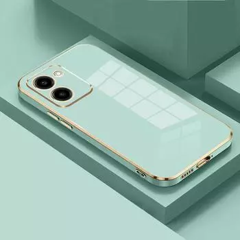 Чехол для vivo Y36, роскошный чехол для телефона с квадратным покрытием для Vivo Y36/Y36 4G, противоударный ультратонкий тонкий силиконовый чехол из ТПУ VIVO Y36 / Y36 4G белый