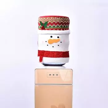 Чехол для ведра для диспенсера воды Yousheng, рождественский чехол для кувшина для воды объемом 5 галлонов, высокоэластичный многоразовый чехол для бутылки с водой, пылезащитный чехол для рождественского домашнего декора Snowman