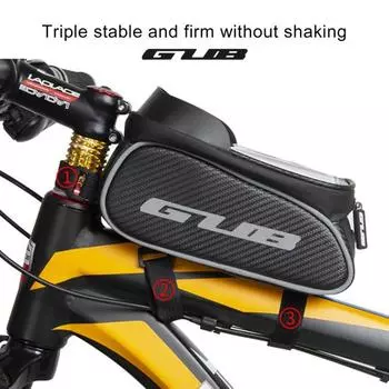Чехол для велосипеда, водонепроницаемый чехол для телефона, держатель с сенсорным экраном, сумка для велосипеда, передняя верхняя трубка