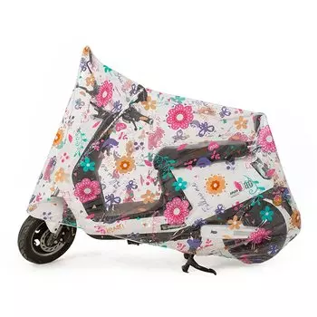 Чехол для велосипеда, водонепроницаемый, толстый, устойчивый к разрывам, чехол для электрического велосипеда, чехол для велосипеда, толстый, PEVA, прозрачный, непромокаемый, пылезащитный, с цветами 220*120 см