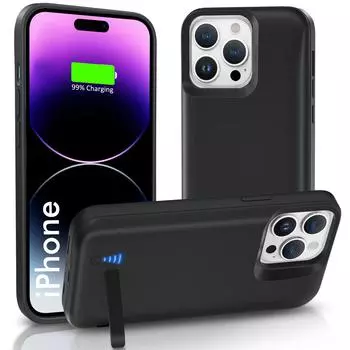 Чехол для внешнего зарядного устройства для iPhone15 pro max 7 8 6 6S Plus, чехол для зарядки iPhone X XS XR 11 12 13 14, крышка внешнего аккумулятора iPhone 6 6S 7 8 SE2 чёрный