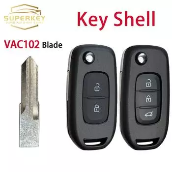 Чехол для выкидного ключа автомобиля для Renault Megane3 Logan2 Kadjar Captur Symbol Dacia Duster CWTWB1G767 2 Buttons