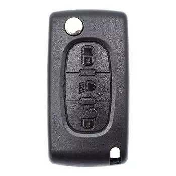Чехол для выкидного ключа от машины для Citroen C2-C6 C8 чёрный
