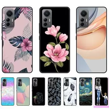 Чехол для XiaoMi 12 Lite 5G, 2203129G, модный черный мягкий силиконовый чехол от падения, мягкий противоударный защитный чехол из ТПУ Mi12 Lite Xiaomi 12 Lite белый