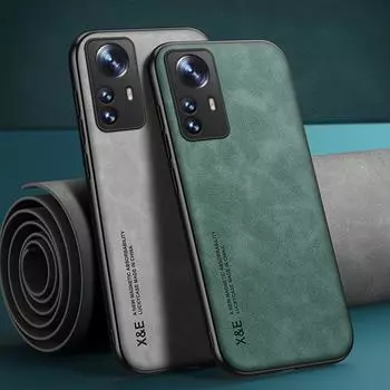 Чехол для Xiaomi 12, магнитная задняя крышка для Xiaomi 12S 12X, противоударный чехол для Xiaomi 12S Pro, кожаный чехол для Xiaomi 12 Pro Xiaomi 12 синий