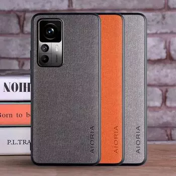 Чехол для Xiaomi 12T Pro 12X 12 12S Pro Ultra 5G, роскошный текстильный кожаный чехол для телефона, чехол для xiaomi 12t pro, чехол for Xiaomi 12 чёрный