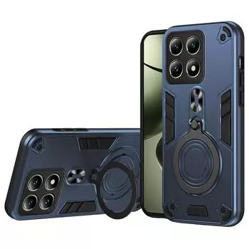 Чехол для Xiaomi 14T с вращающейся подставкой, PC+TPU, защита от падений, чехол для телефона Blue