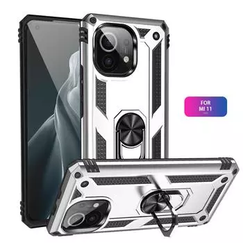 Чехол для Xiaomi Mi 11, чехол для Xiaomi Mi11, бронированный прочный военный противоударный магнитный автомобильный держатель, чехол с кольцом for Xiaomi Mi 11