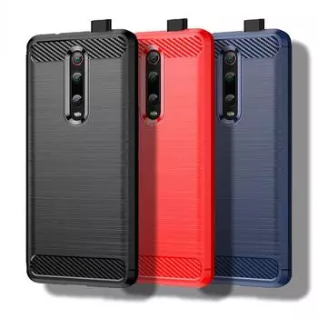 Чехол для Xiaomi Mi 9T Pro Чехол для Xiaomi Mi 9T Чехол 6,39 дюйма из углеродного волокна Противоударный силиконовый бампер для Xiaomi Mi 9T Pro 4G For Xiaomi Mi 9T Pro чёрный